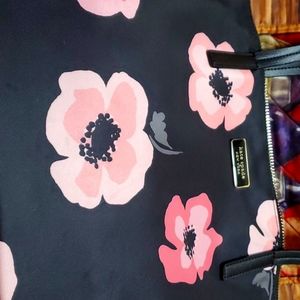 Kate Spade pink and black floral tote
